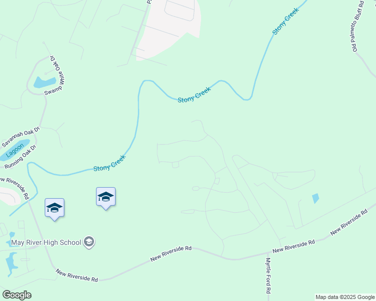 map of restaurants, bars, coffee shops, grocery stores, and more near Pritchard Farms Road in Bluffton