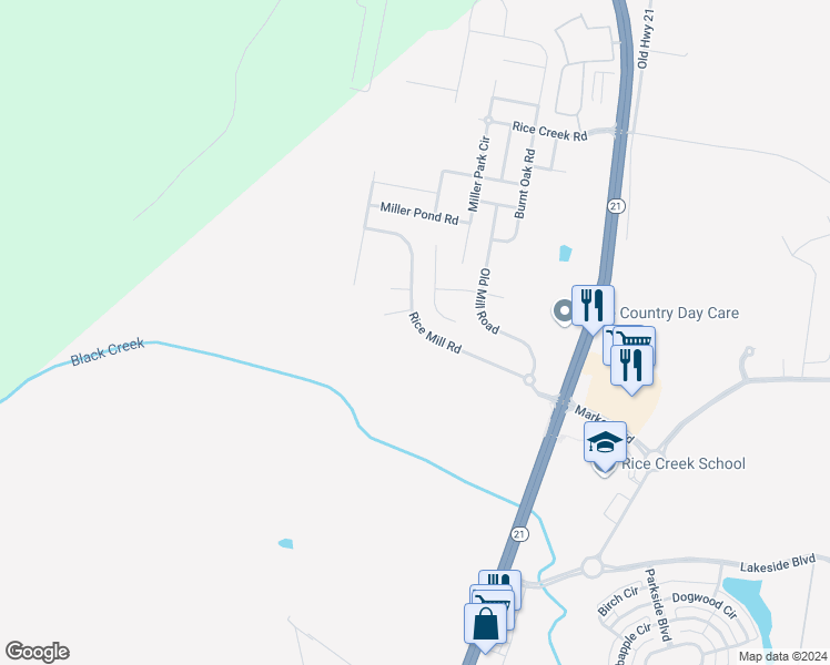 map of restaurants, bars, coffee shops, grocery stores, and more near 53 Rice Mill Road in Port Wentworth