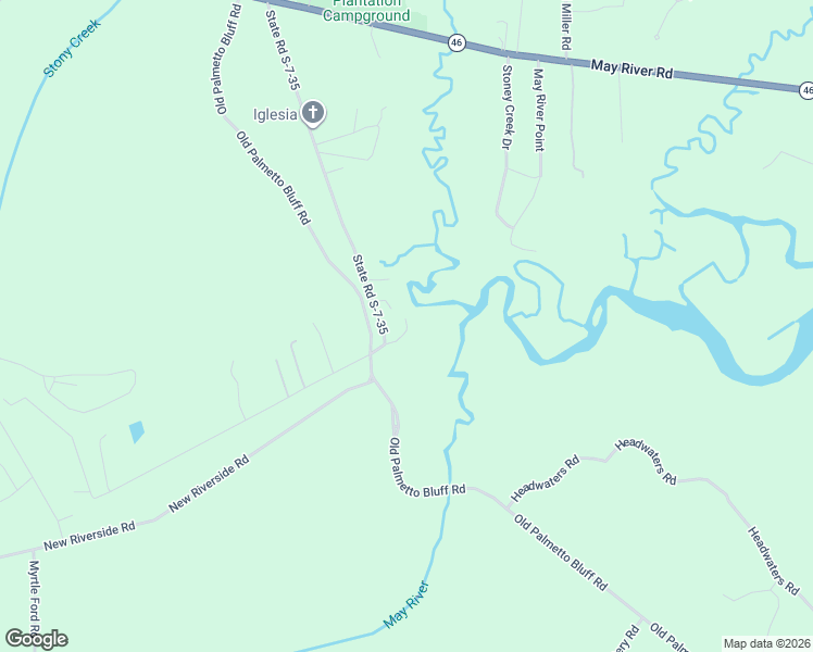 map of restaurants, bars, coffee shops, grocery stores, and more near 9 Stoney Landing Road in Bluffton