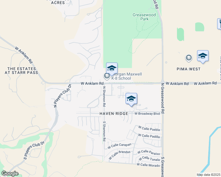 map of restaurants, bars, coffee shops, grocery stores, and more near 2855 West Anklam Road in Tucson