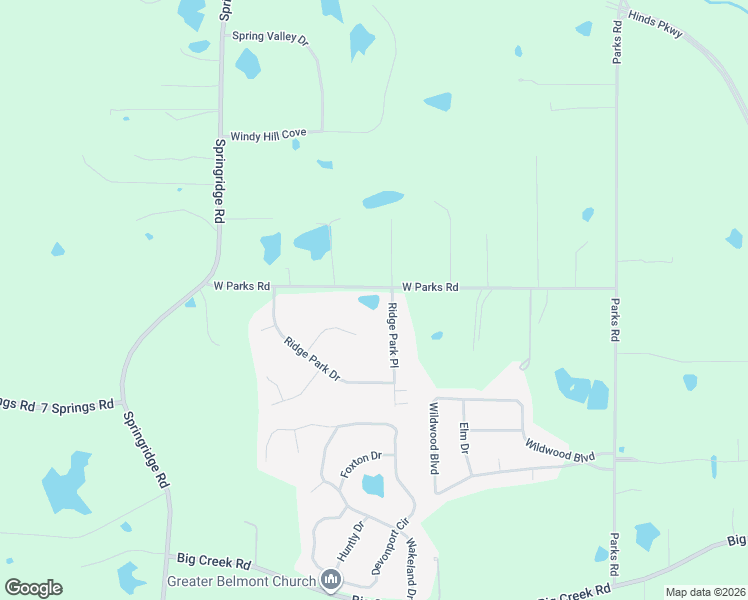 map of restaurants, bars, coffee shops, grocery stores, and more near 1387 W Parks Rd in Raymond