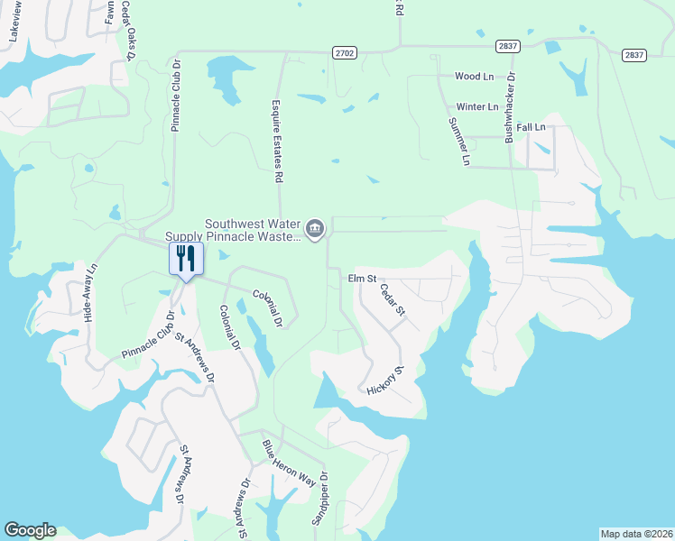 map of restaurants, bars, coffee shops, grocery stores, and more near 112 Hickory Street in Mabank