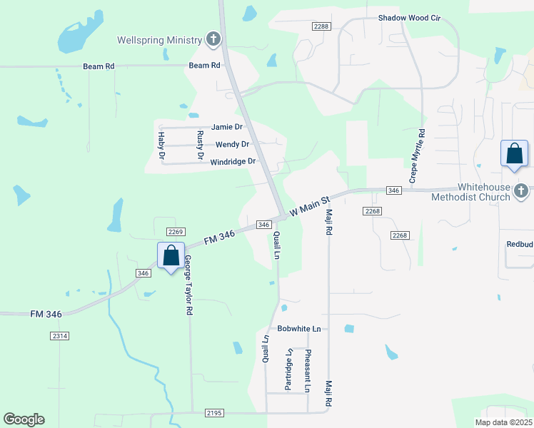map of restaurants, bars, coffee shops, grocery stores, and more near 17398 Farm to Market Road 2964 in Whitehouse