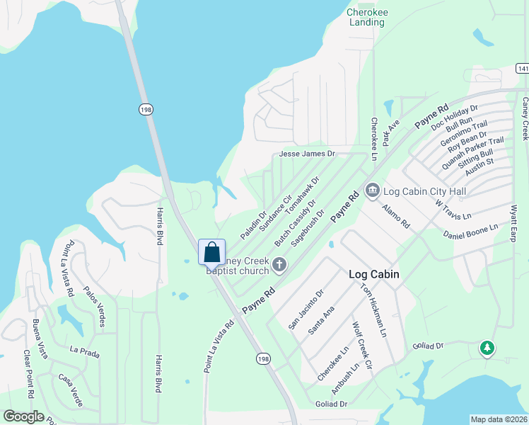 map of restaurants, bars, coffee shops, grocery stores, and more near 5530 Sam Slade Drive in Log Cabin