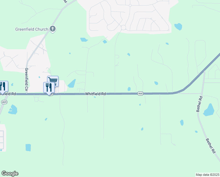 map of restaurants, bars, coffee shops, grocery stores, and more near Greenfield Ridge Dr in Brandon
