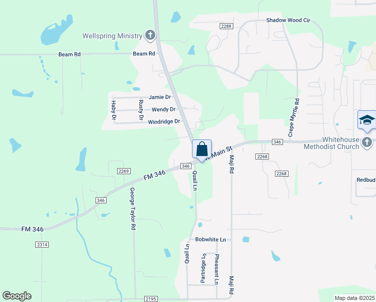 map of restaurants, bars, coffee shops, grocery stores, and more near 17398 Farm to Market Road 2964 in Whitehouse