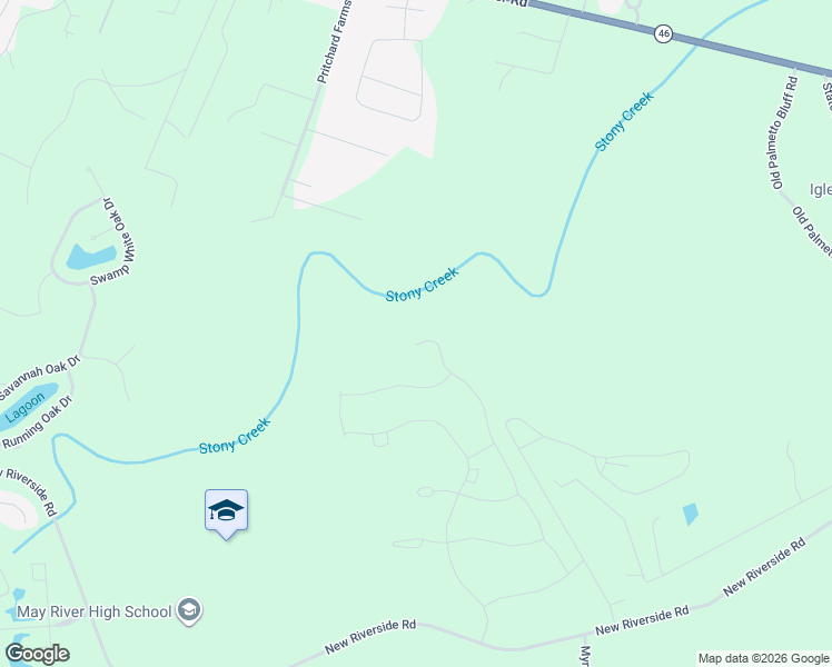 map of restaurants, bars, coffee shops, grocery stores, and more near Pritchard Farms Rd in Bluffton