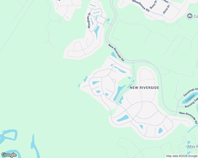 map of restaurants, bars, coffee shops, grocery stores, and more near 50 Blackstone River Road in Bluffton