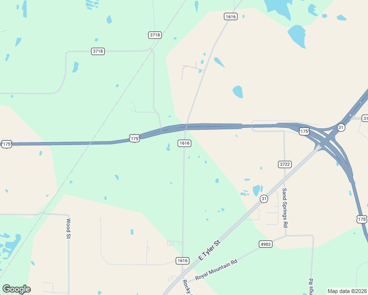 map of restaurants, bars, coffee shops, grocery stores, and more near 1803 Farm to Market Road 1616 in Athens