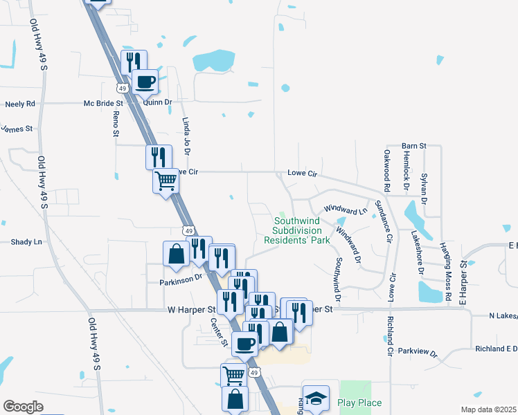 map of restaurants, bars, coffee shops, grocery stores, and more near in Richland