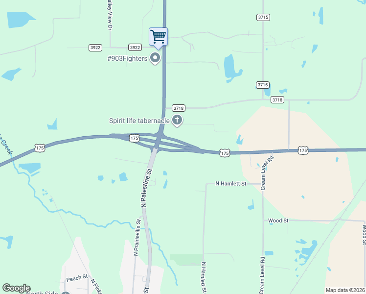 map of restaurants, bars, coffee shops, grocery stores, and more near Texas 7 Loop in Athens