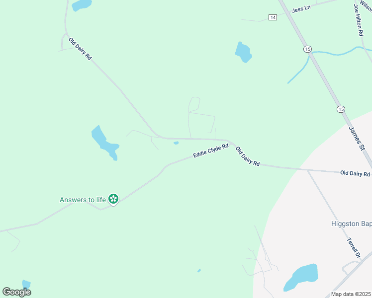 map of restaurants, bars, coffee shops, grocery stores, and more near 580 Old Dairy Road in Ailey