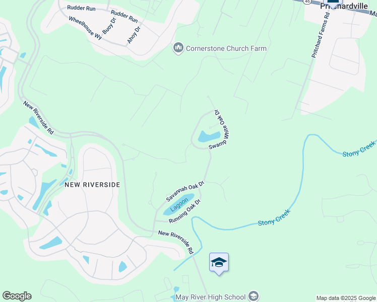 map of restaurants, bars, coffee shops, grocery stores, and more near 9 Post Oak Lane in Bluffton