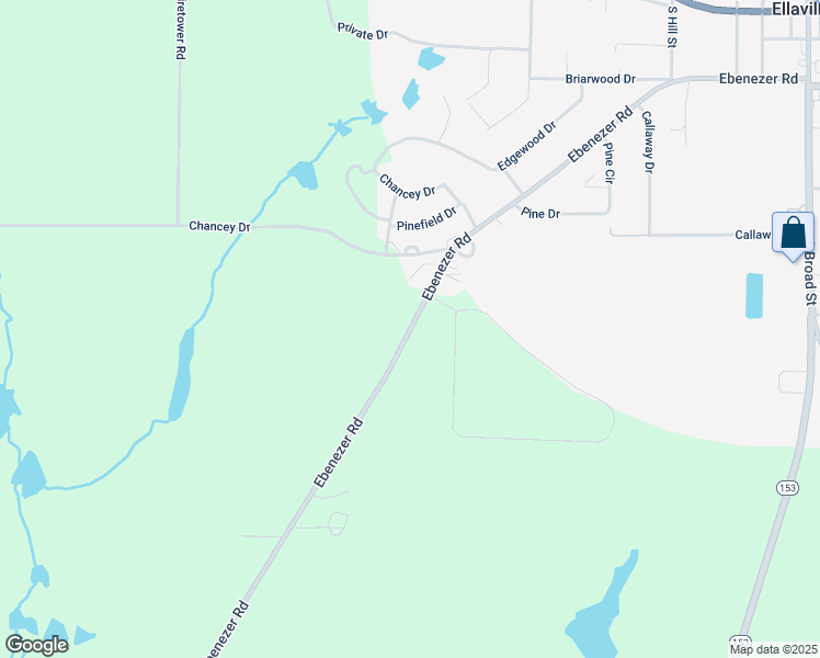 map of restaurants, bars, coffee shops, grocery stores, and more near 0 Ebenezer Road in Ellaville