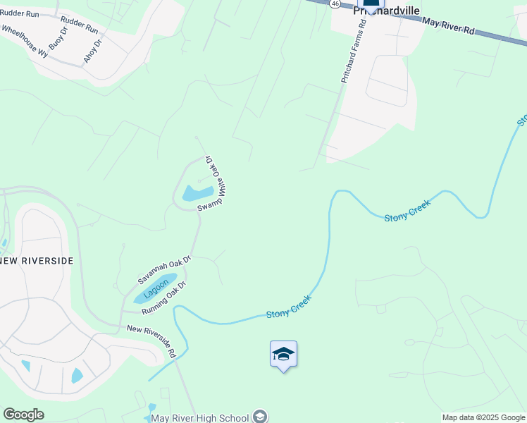 map of restaurants, bars, coffee shops, grocery stores, and more near 130 Bryson Lane in Bluffton