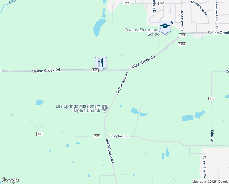 map of restaurants, bars, coffee shops, grocery stores, and more near 17352 County Road 178 in Flint