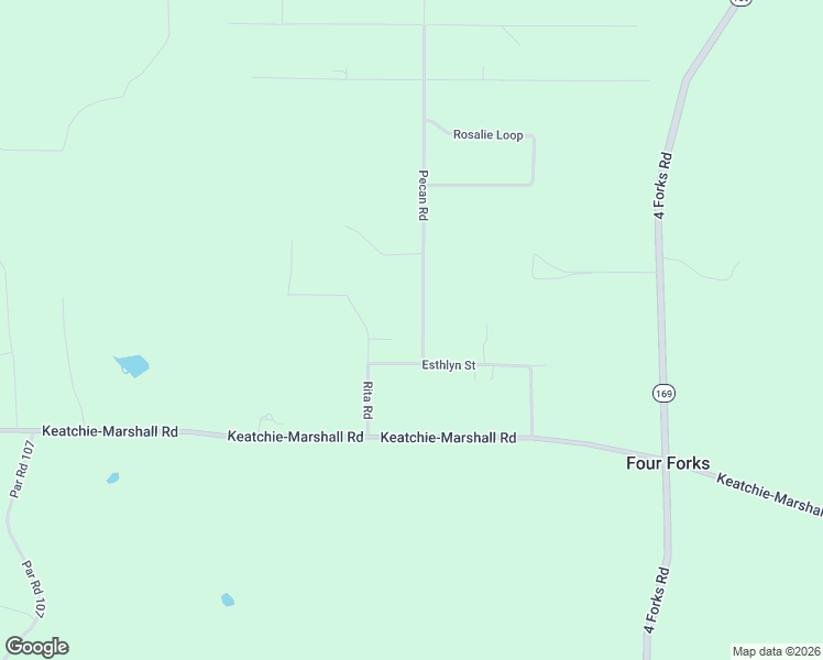 map of restaurants, bars, coffee shops, grocery stores, and more near 14902 Pecan Road in Keithville