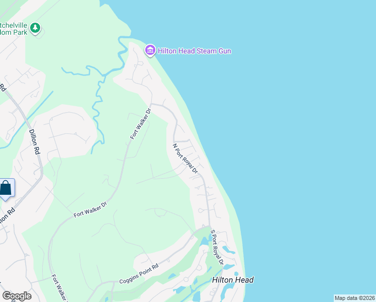map of restaurants, bars, coffee shops, grocery stores, and more near 5 Drayton Place in Hilton Head Island