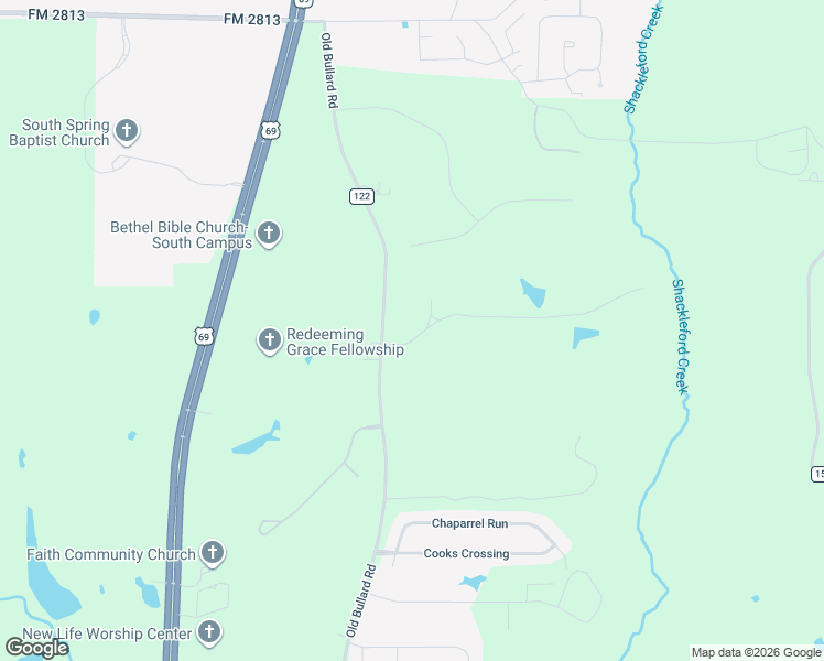 map of restaurants, bars, coffee shops, grocery stores, and more near 17173 County Road 122 in Tyler