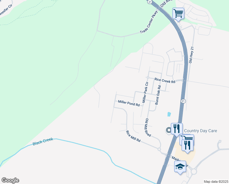 map of restaurants, bars, coffee shops, grocery stores, and more near 60 Hasty Point Road in Port Wentworth