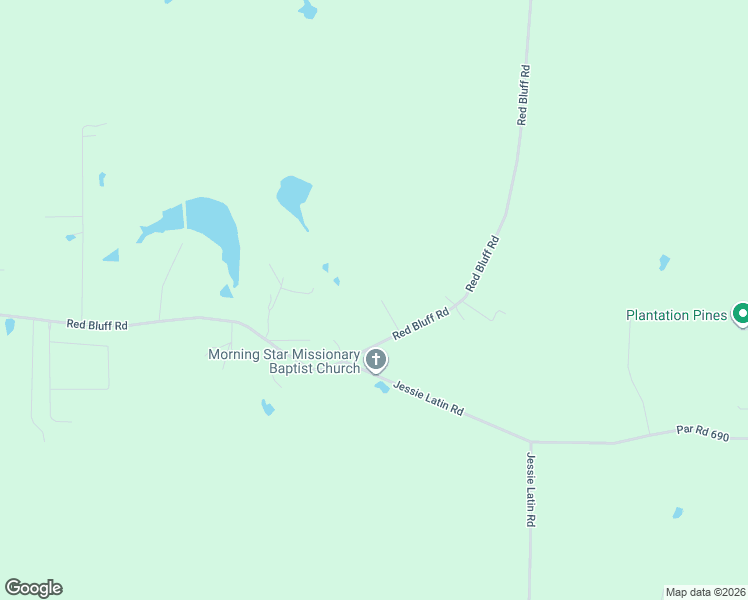 map of restaurants, bars, coffee shops, grocery stores, and more near 2666 Red Bluff Road in Gloster