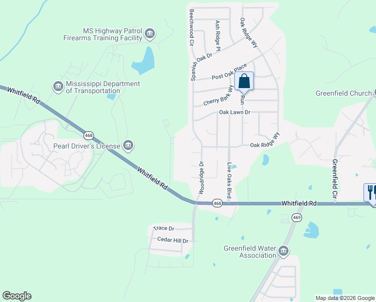 map of restaurants, bars, coffee shops, grocery stores, and more near 308 Alder Cove in Brandon