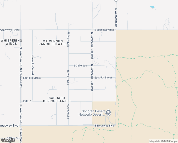map of restaurants, bars, coffee shops, grocery stores, and more near 701 North Camino Del Codorniz in Tucson