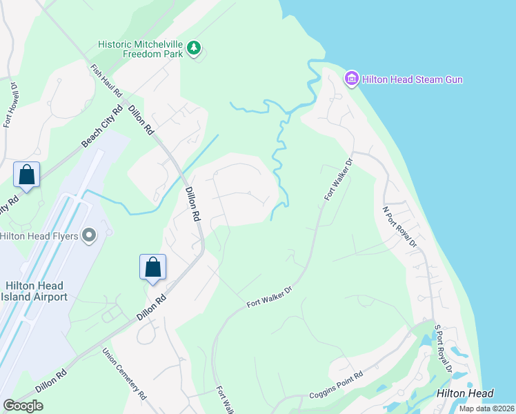 map of restaurants, bars, coffee shops, grocery stores, and more near 18 Tabby Road in Hilton Head Island