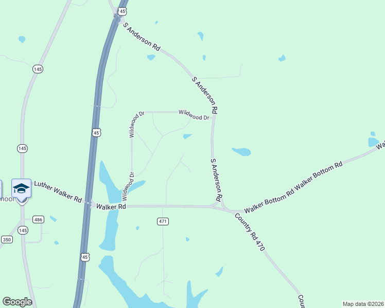 map of restaurants, bars, coffee shops, grocery stores, and more near 6955 Woodland Drive in Meridian