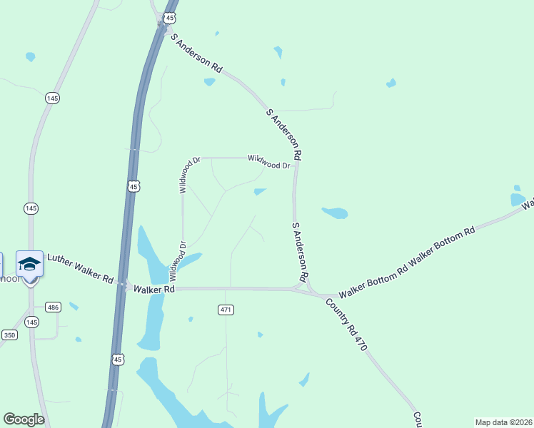 map of restaurants, bars, coffee shops, grocery stores, and more near 6955 Woodland Drive in Meridian