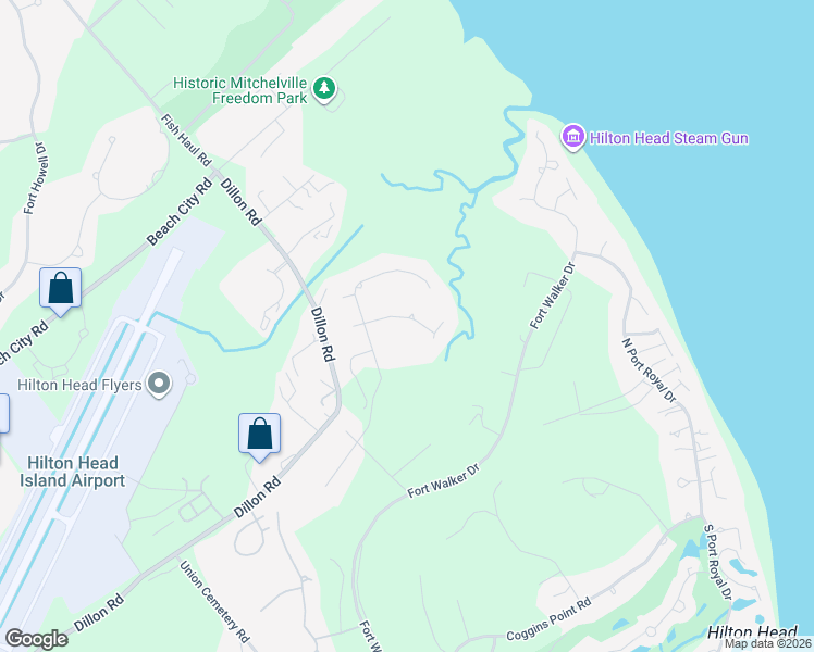 map of restaurants, bars, coffee shops, grocery stores, and more near 18 Tabby Road in Hilton Head Island