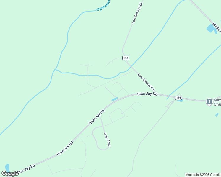map of restaurants, bars, coffee shops, grocery stores, and more near 4000 Blue Jay Road in Guyton
