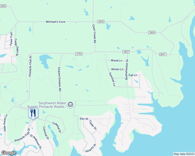 map of restaurants, bars, coffee shops, grocery stores, and more near 147 Wood Lane in Mabank