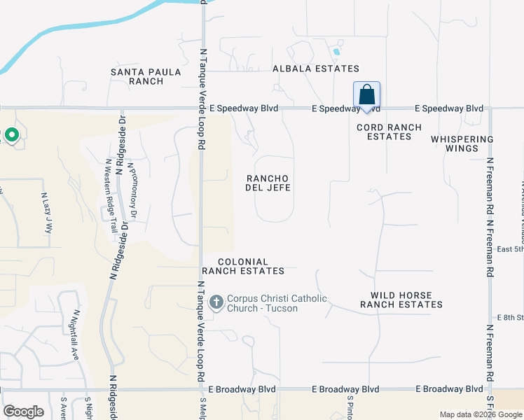 map of restaurants, bars, coffee shops, grocery stores, and more near 925 North Rancho Del Jefe Loop in Tucson