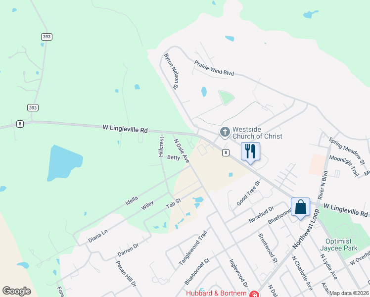 map of restaurants, bars, coffee shops, grocery stores, and more near 1981 North Dale Avenue in Stephenville