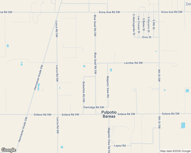 map of restaurants, bars, coffee shops, grocery stores, and more near 3636 Blue Quail Road Southwest in Deming