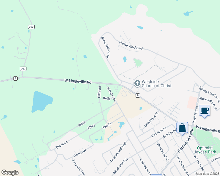 map of restaurants, bars, coffee shops, grocery stores, and more near 1981 North Dale Avenue in Stephenville