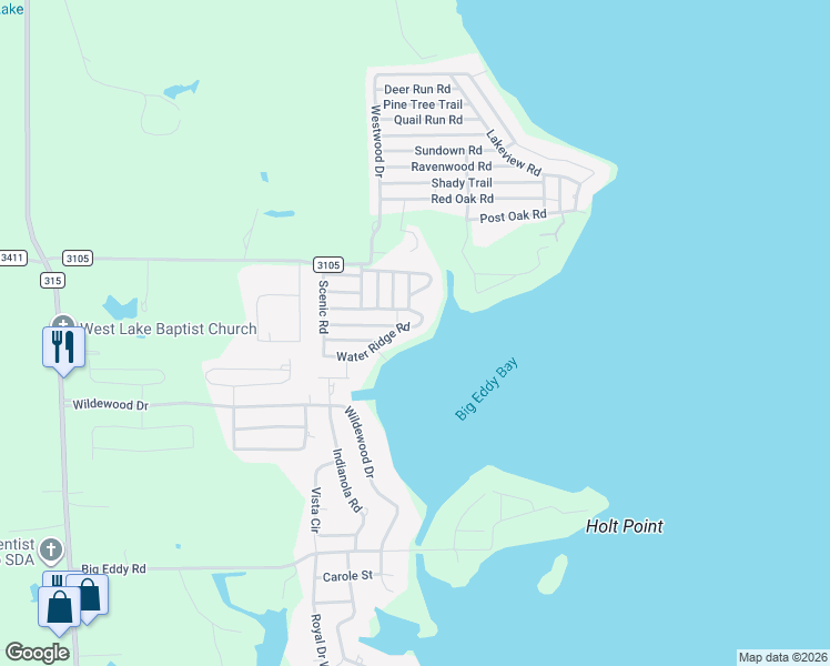 map of restaurants, bars, coffee shops, grocery stores, and more near 21478 Water Ridge Road in Chandler