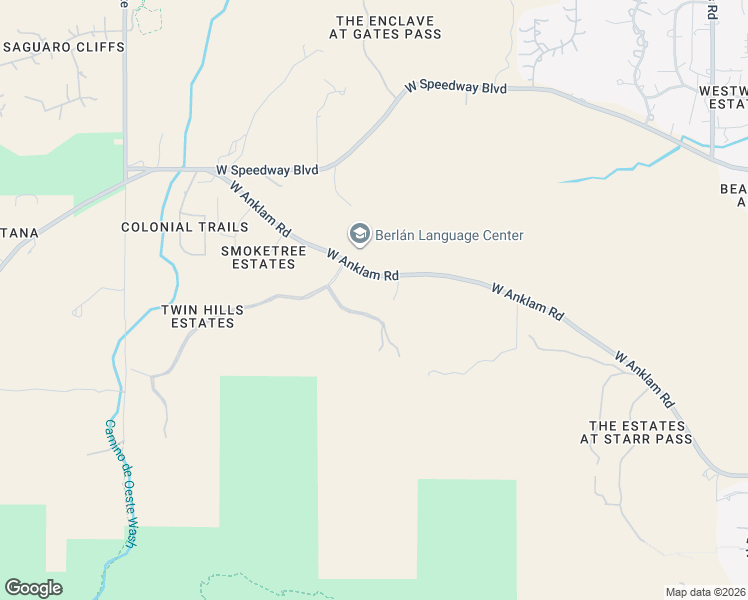 map of restaurants, bars, coffee shops, grocery stores, and more near 660 Mountain Side Way in Tucson