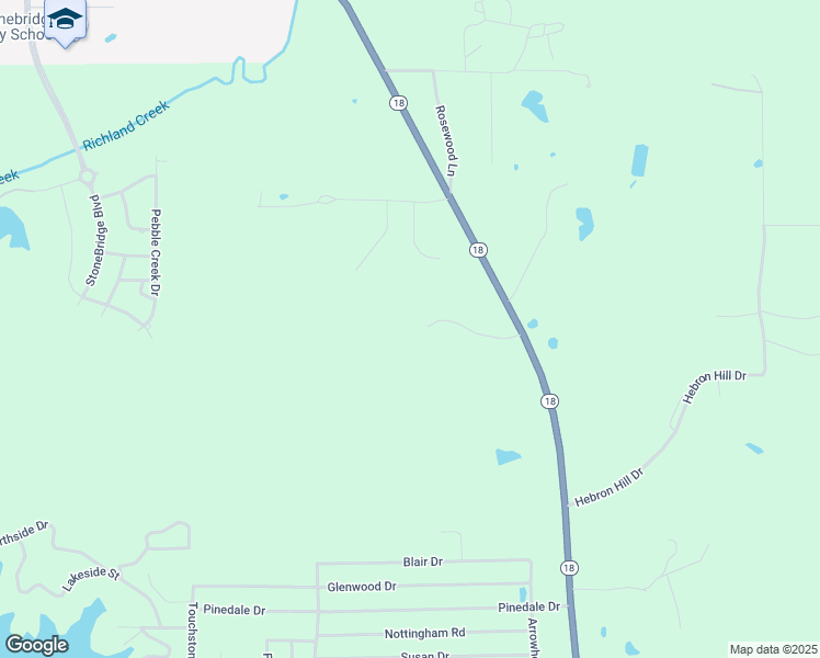 map of restaurants, bars, coffee shops, grocery stores, and more near 146 Thornton Place in Brandon