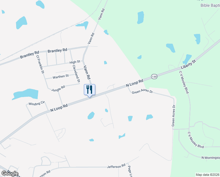 map of restaurants, bars, coffee shops, grocery stores, and more near 1910-5B North Loop Road in Vidalia