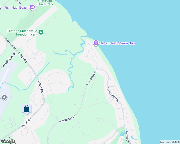 map of restaurants, bars, coffee shops, grocery stores, and more near 2 Everglade Place in Hilton Head Island