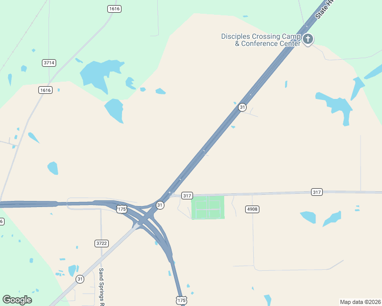 map of restaurants, bars, coffee shops, grocery stores, and more near 3189 State Highway 31 East in Athens