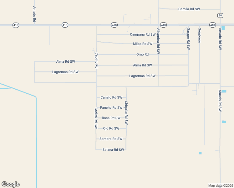 map of restaurants, bars, coffee shops, grocery stores, and more near Lamitar Road in Deming