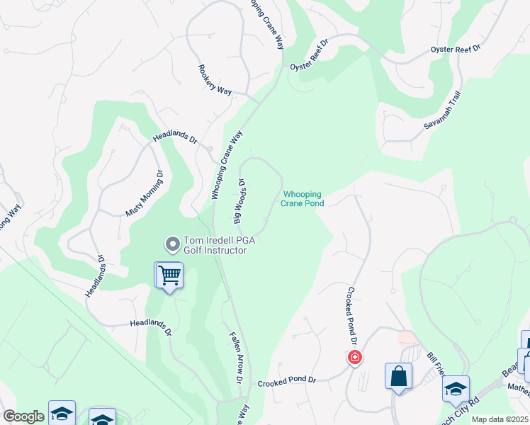 map of restaurants, bars, coffee shops, grocery stores, and more near 17 Big Woods Drive in Hilton Head Island