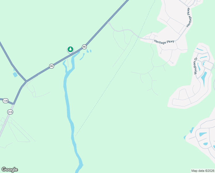 map of restaurants, bars, coffee shops, grocery stores, and more near New River Trail South in Bluffton