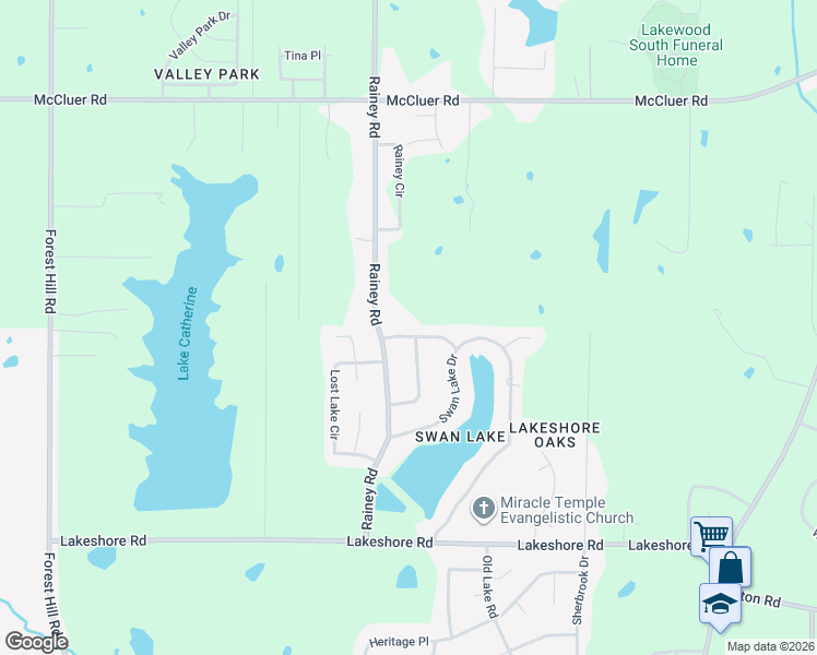 map of restaurants, bars, coffee shops, grocery stores, and more near 337 Swan Ridge Drive in Jackson