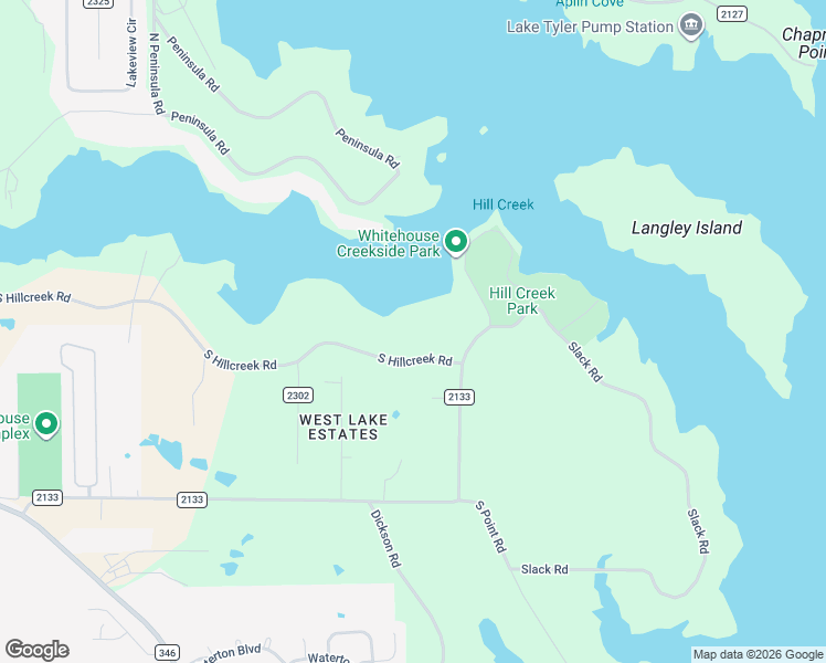 map of restaurants, bars, coffee shops, grocery stores, and more near 13455 South Hillcreek Road in Whitehouse