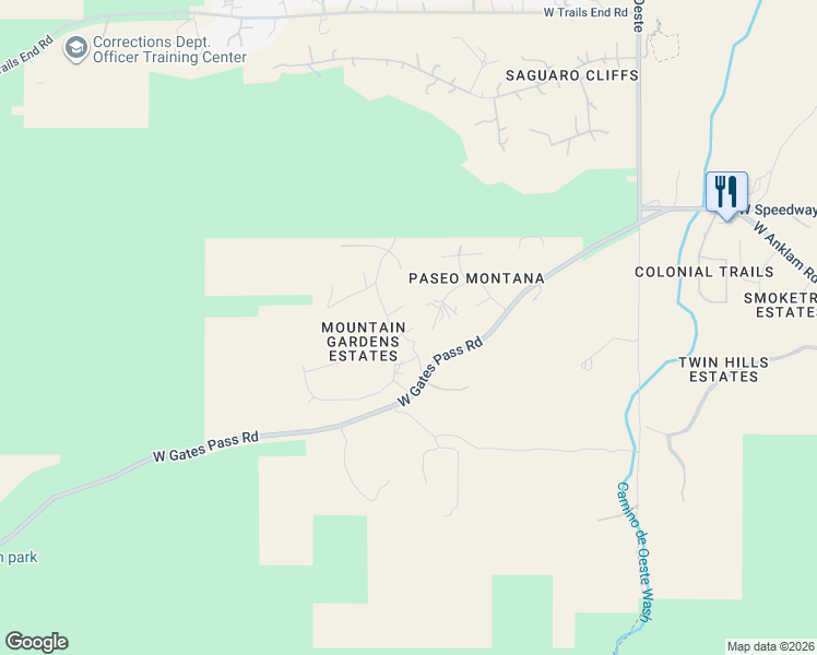 map of restaurants, bars, coffee shops, grocery stores, and more near 740 North Vía Roma in Tucson