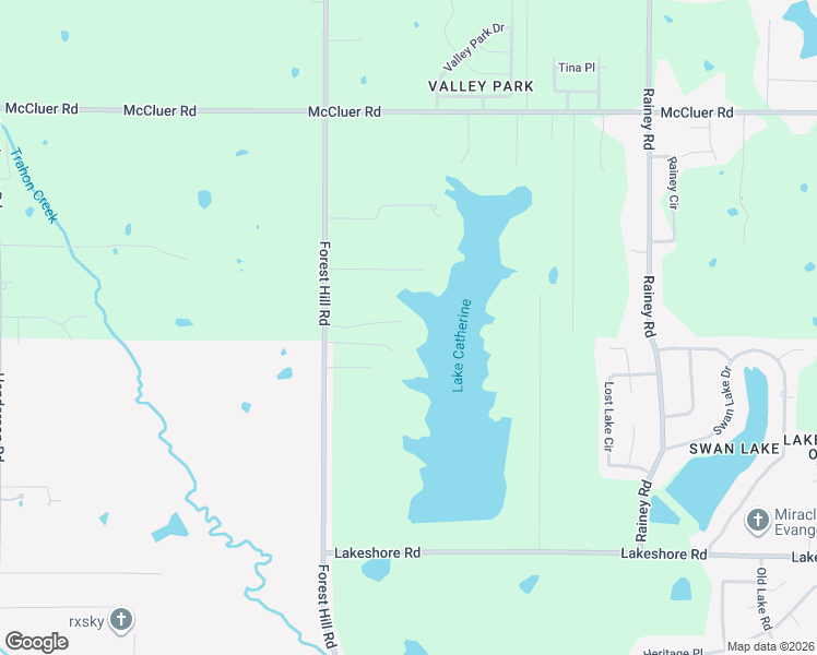 map of restaurants, bars, coffee shops, grocery stores, and more near 3925 Forest Hill Road in Jackson